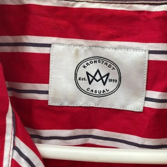 NWOT [L] Krostadt  Red Straps Men SS Shirt - Picture 4 of 5